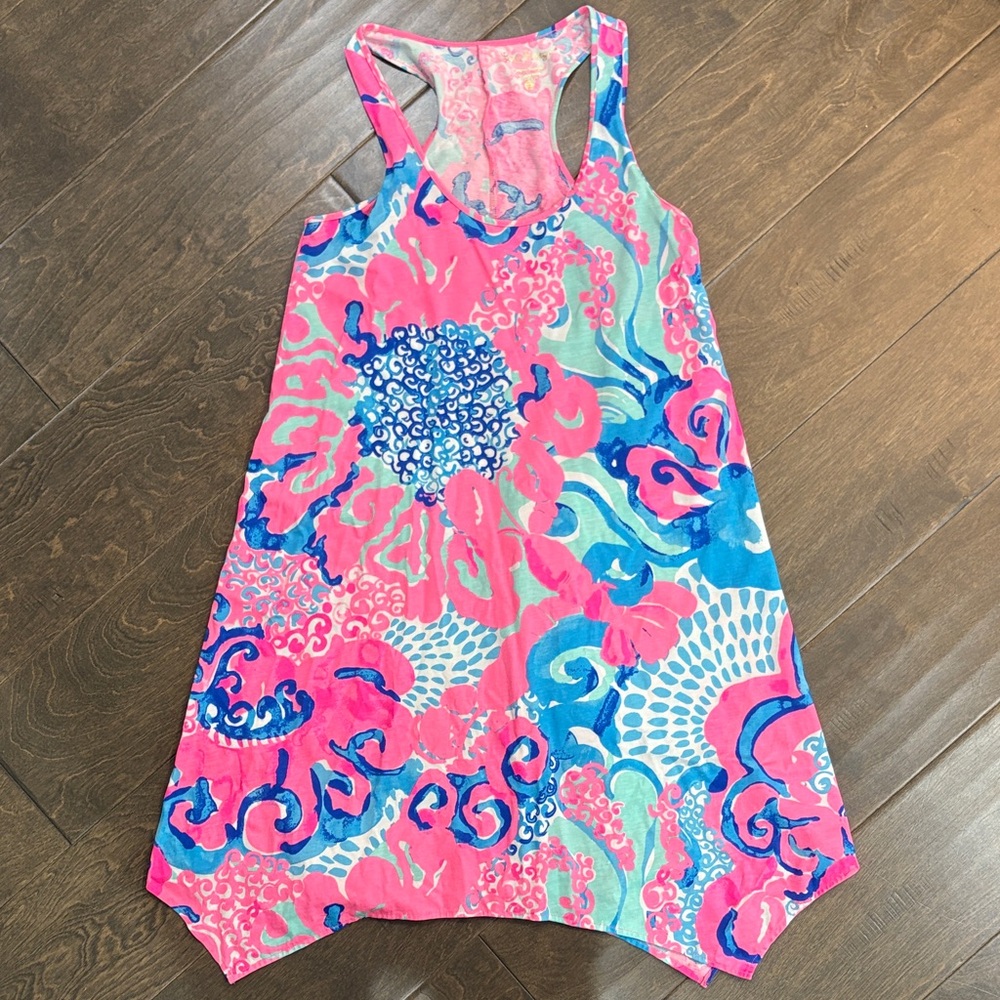 Lilly Pulitzer Pink and Blue Floral Mini Dress